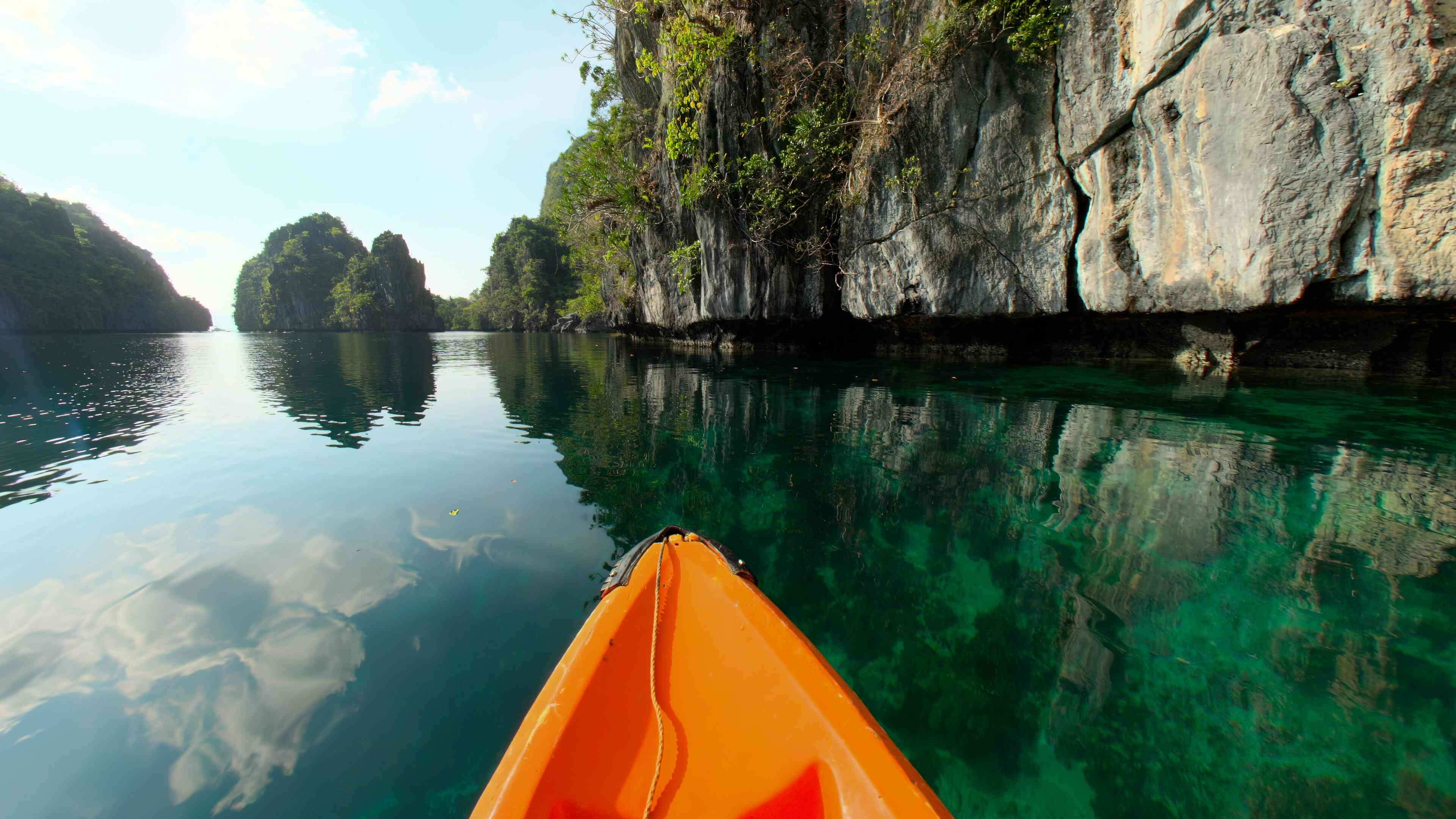 Kayak Under the Cliffs