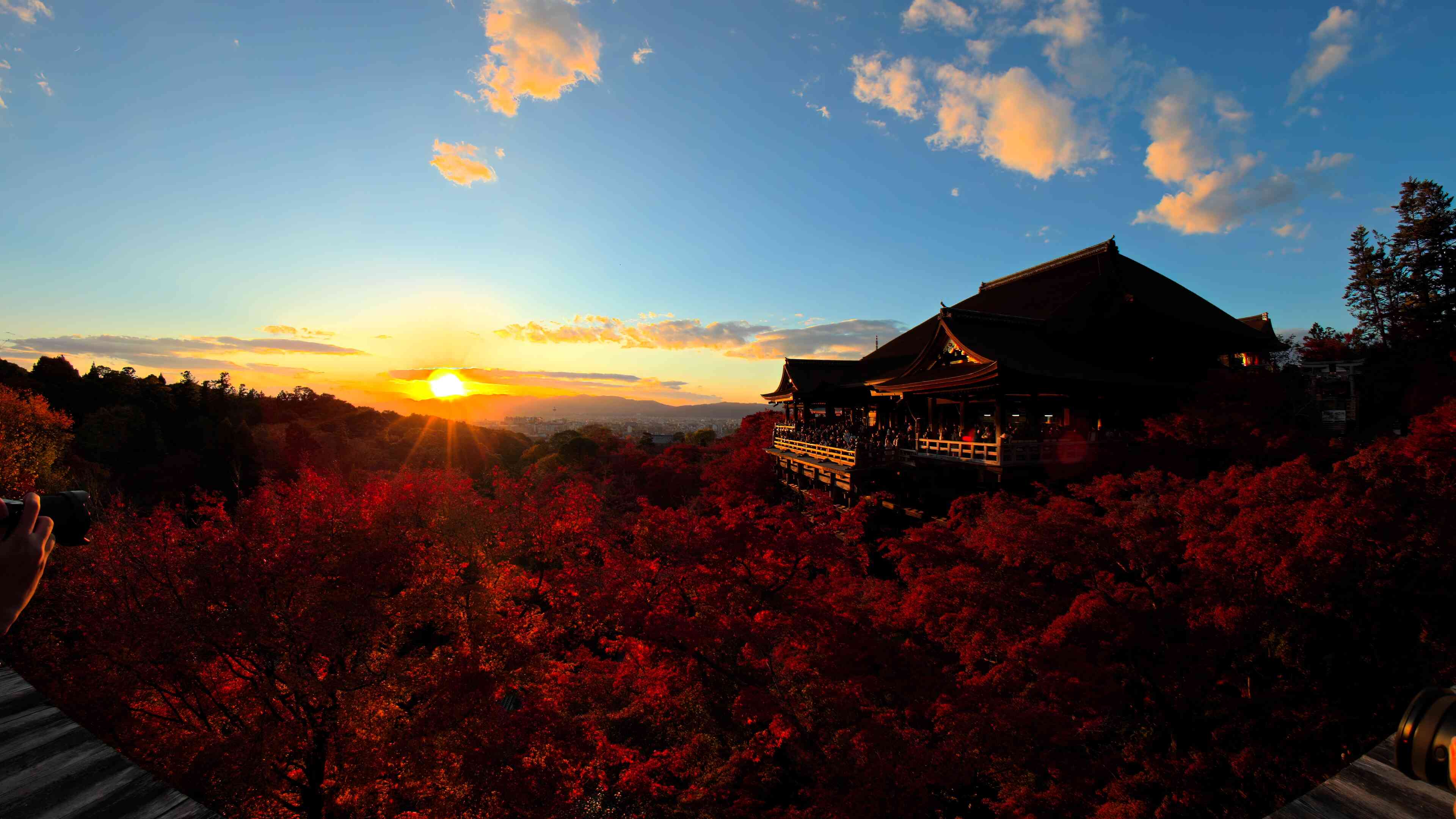 Sunset Over Kyoto Temple